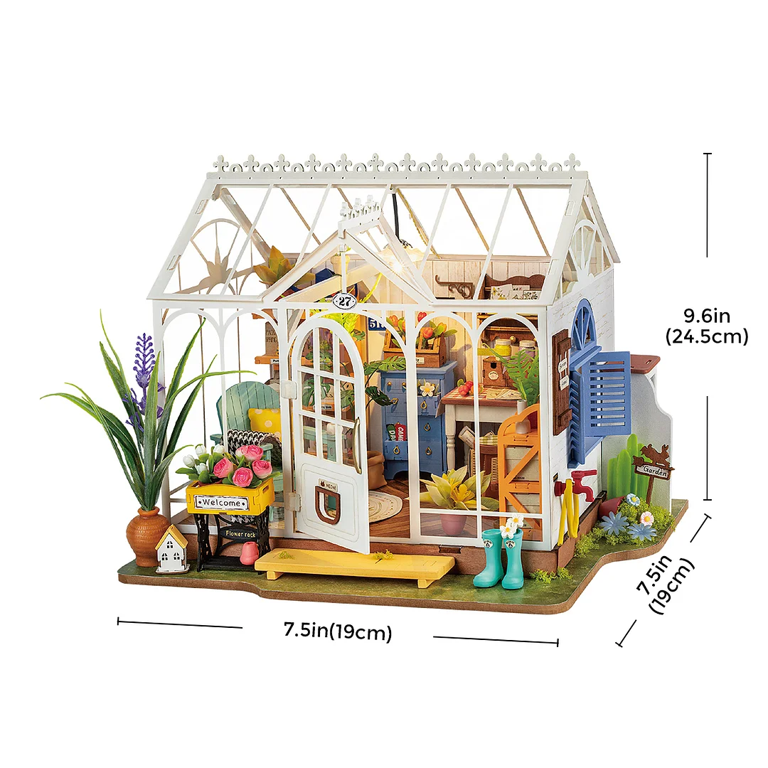 Rolife Dreamy Garden House Wooden Diorama Kit - Wonderland Models