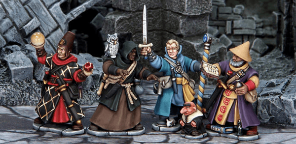 Frostgrave North Star Wizards – Set De 8 Miniaturas De 28 Mm Sin Pintar Para Warlords Y Erehwon