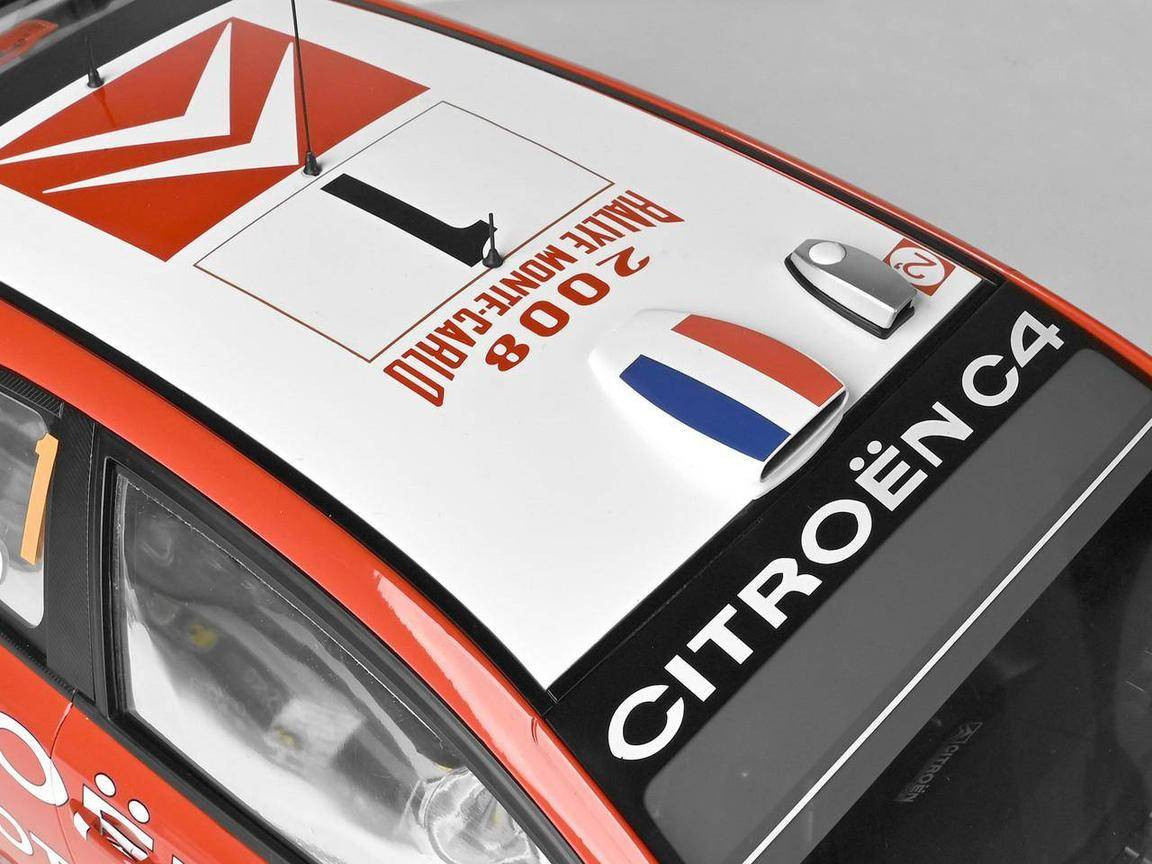 IXO 1/8 Citroen C4 WRC 2008 (Red) Diecast Model Kit - Wonderland