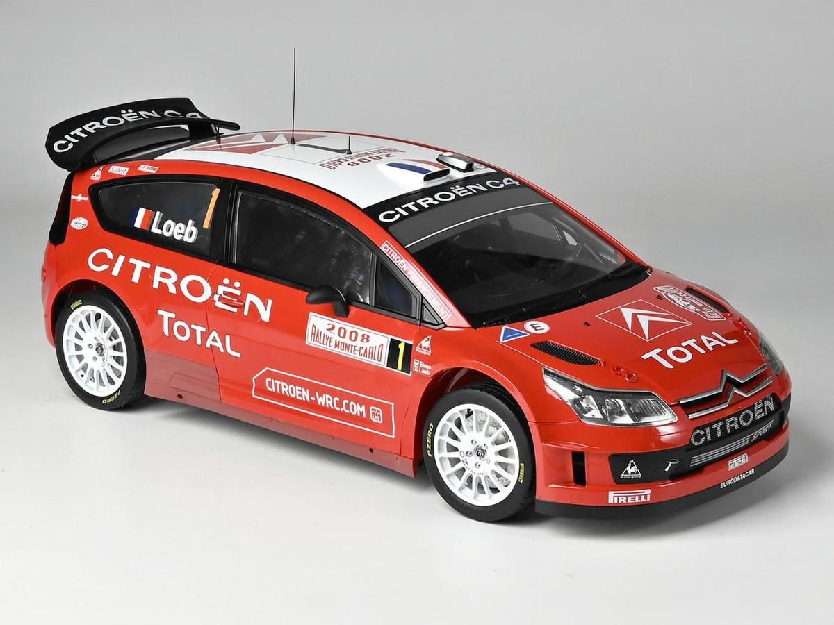 IXO 1/8 Citroen C4 WRC 2008 (Red) Diecast Model Kit - Wonderland