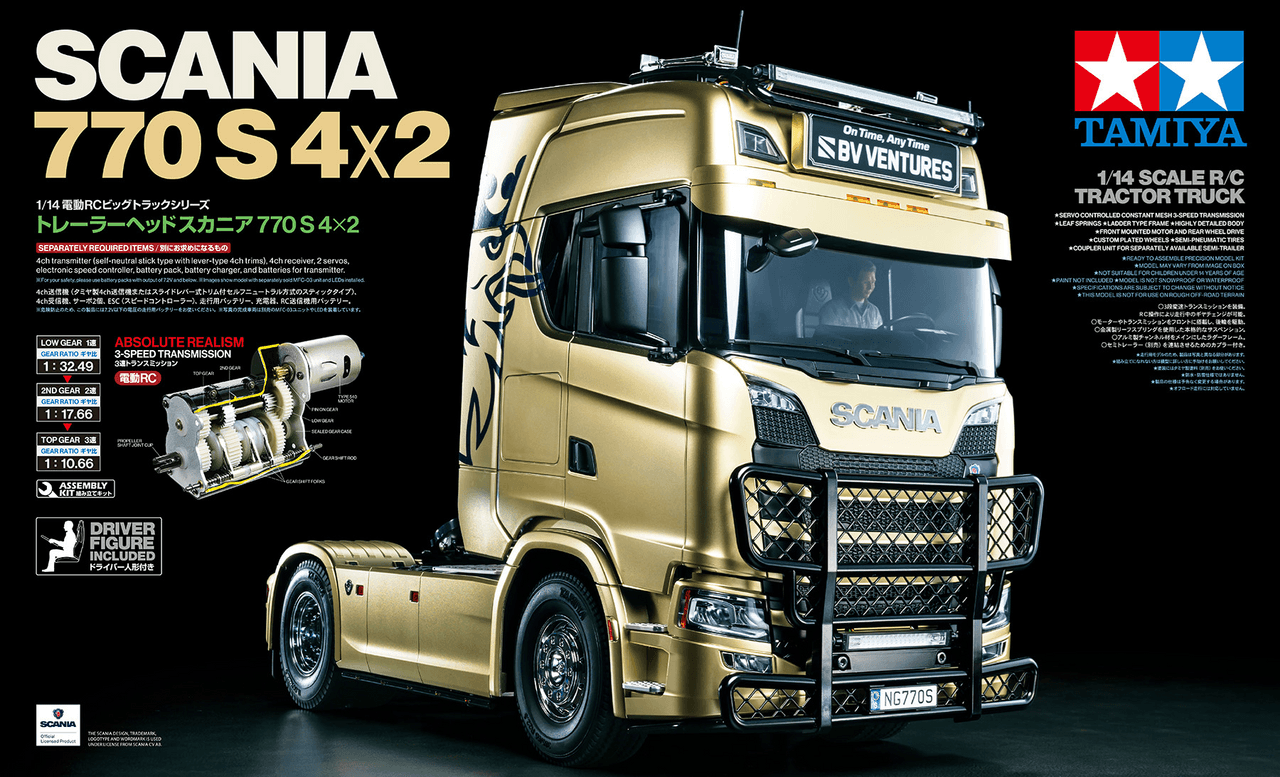 Tamiya RC 1/14 Scania 770S 4x2 Kit - Wonderland Models | TA56379