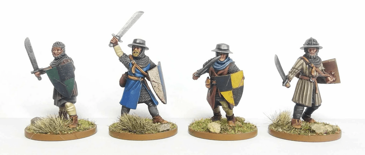 Figurines Age Of Chivalry 28mm Figurines Wargames Atlantic The Age Of Chivalry - Paysanne Levy 28mm, 30 Figurines Plastique à Peindre, 1100-1350 Wargame Age Of Chivalry