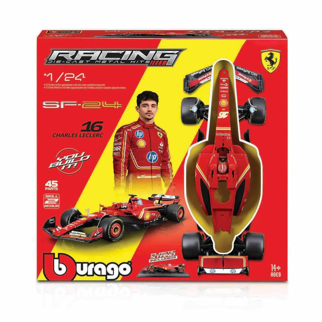 Burago 1/24 F1 Ferrari SF-24 2024 Leclerc Diecast Model Kit
