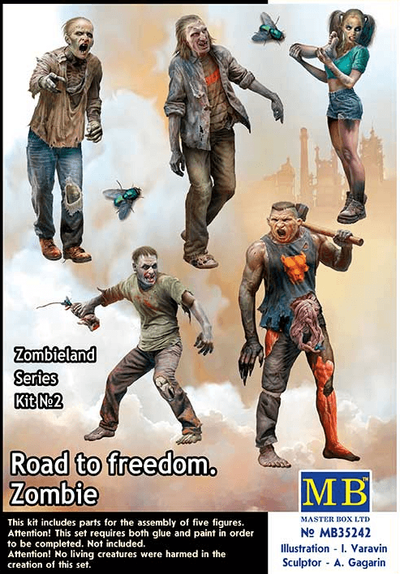 Master Box 1/35 Zombieland Kit 2 - Road to Freedom Zombies