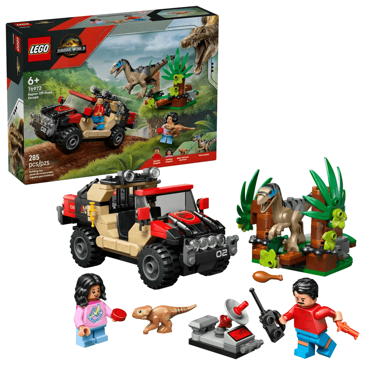 Lego Jurassic World Raptor Off-Road Escape Wonderland Models