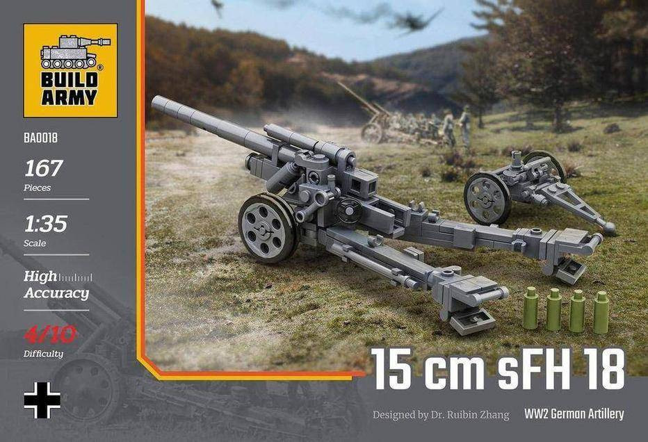 Build Army 1/35 German 15cm SFH 18 Artillery - Wonderland Models
