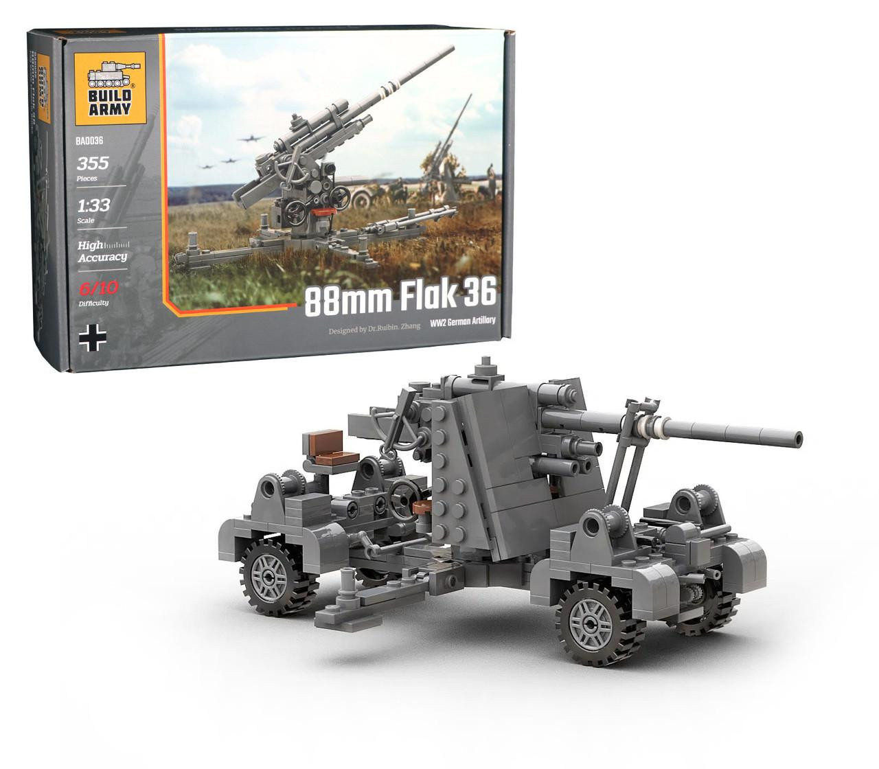Build Army 1/35 88mm Flak 36 Artillery - Wonderland Models | B0036