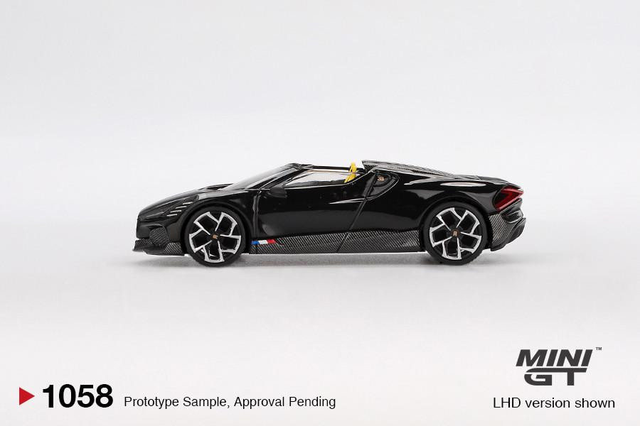Mini GT 1/64 Bugatti W16 Mistral Black - Wonderland Models