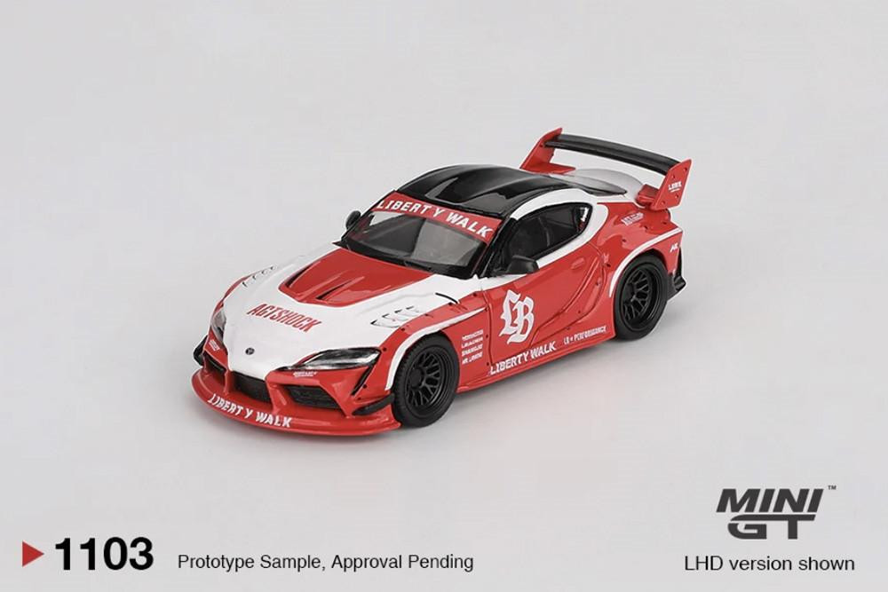 Mini GT 1/64 LB Works Toyota GR Supra Red/White - Wonderland