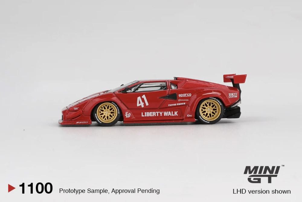 Mini GT 1/64 Lamborghini Countach LB-Works Red - Wonderland Models