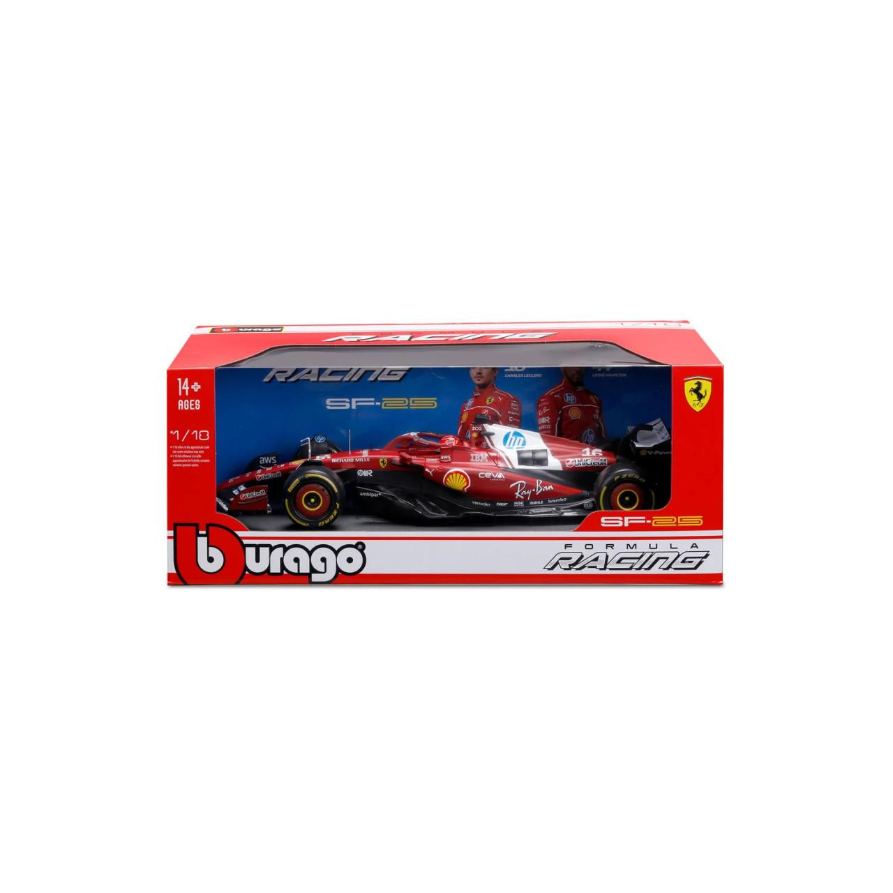 Burago 1/18 Ferrari F1 SF-25 2025 #16 Charles Leclerc Diecast