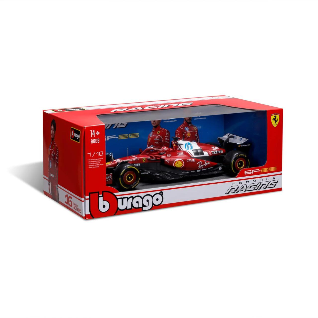 Burago 1/18 Ferrari F1 SF-25 2025 #16 Charles Leclerc Diecast