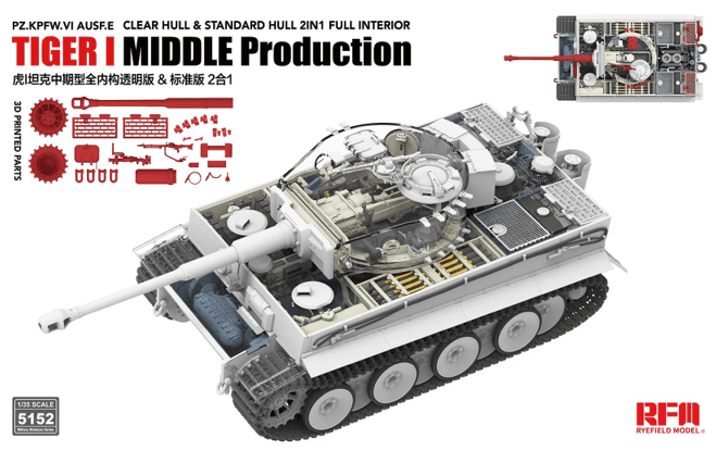 Rye Field Models 1/35 Pz.Kpfw.VI Ausf.E Tiger I Mid Production