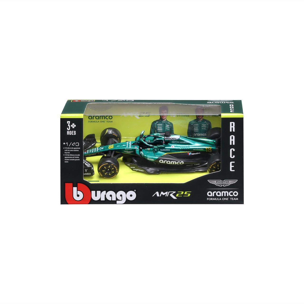 Burago 1/43 Aston Martin AMR25 F1 2025 #18 Lance Stroll Diecast