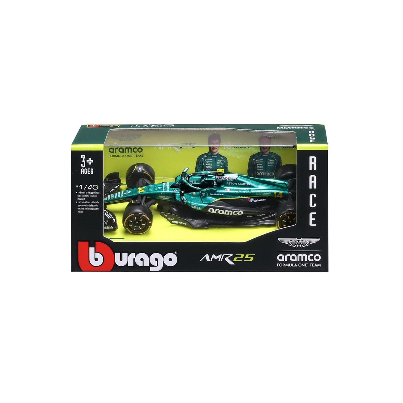 Burago 1/43 Aston Martin AMR25 F1 2025 #14 Fernando Alonso Diecast