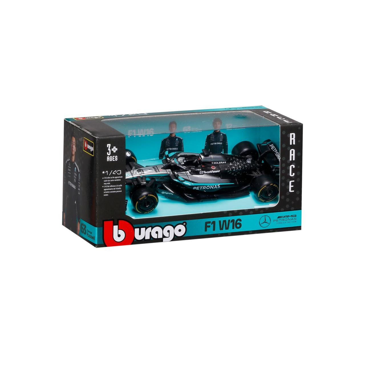 Burago 1/43 Mercedes-Benz W16 F1 2025 #63 George Russell Diecast