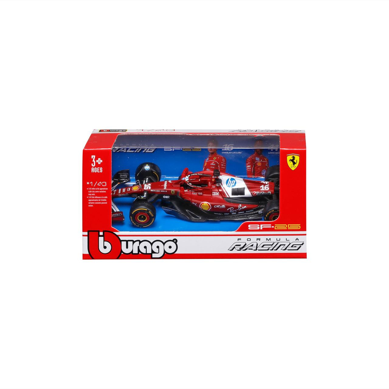 Burago 1/43 Ferrari SF25 F1 2025 #16 Charles Leclerc Diecast Model