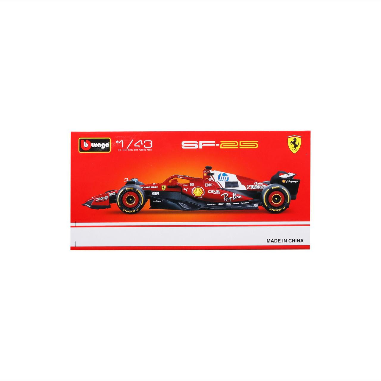 Burago 1/43 Ferrari SF25 F1 2025 #44 Lewis Hamilton Diecast Model