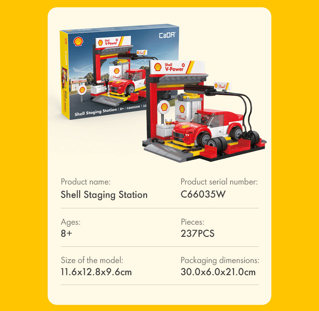 Cada Shell Models CaDA Shell Pit Stop Staging Station - Wonderland Models | C66035W | £19.99