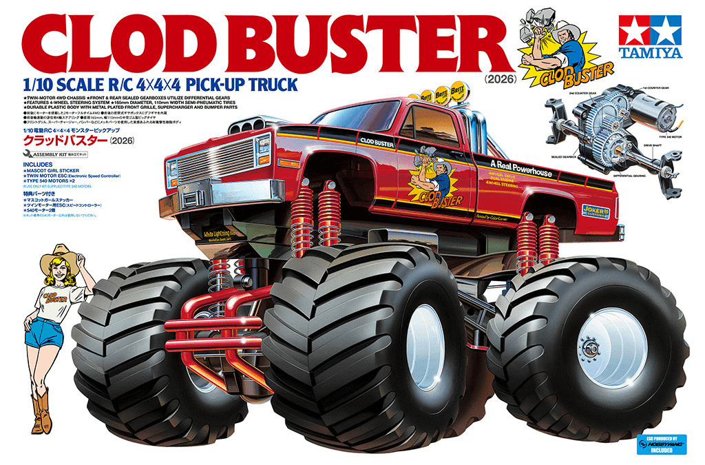 Tamiya RC 1/10 Clod Buster (2026) Kit - Wonderland Models