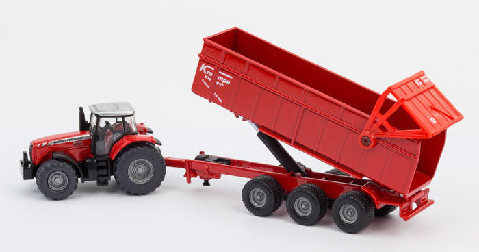 Siku 1/87 Massey Ferguson 8480 Tractor and Trailer - Wonderland
