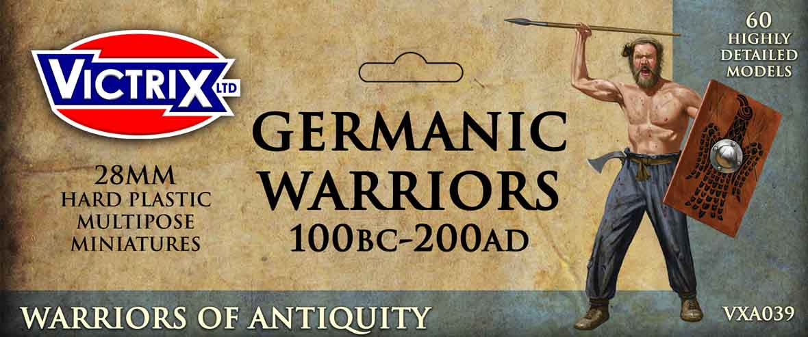 Figurines Victrix Guerriers Germains 28mm - Plastique, Historique, Neuf Sous Blister
