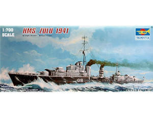 Trumpeter 1/700 HMS Zulu F18 Tribal Class Destroyer 19   Trumpeter 1/700 HMS Zulu F18 Tribal Class Destroyer 19