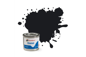  Humbrol 21 14ml Enamel Gloss Black Paint Tinlet 