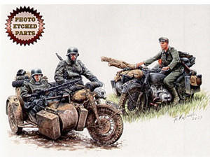 Master Box 1/35 German Motorcycle Troops On The Move   Master Box 1/35 German Motorcycle Troops On The Move