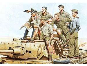  Master Box 1/35 German Tank Crew and Rommel Model Figures 