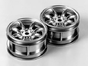 Tamiya Plated Wheels (2pcs) for Mini Cooper Tamiya Plated Wheels (2pcs) for Mini Cooper