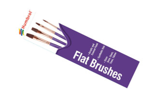  Humbrol Brush Pack Flat Synthetic Brushes 