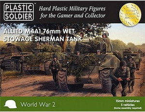  Plastic Soldier Company 15mm M4A1 Wet Stowage Sherman Tank 