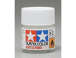  Tamiya Mini X-02 Gloss White 10ml Acrylic Paint 