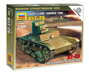 Zvezda 1/100 Soviet T-26 Flamethrower Tank 