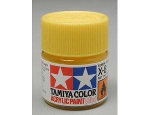  Tamiya Mini X-08 Gloss Lemon Yellow 10ml Acrylic Paint 