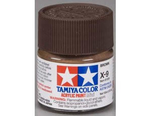  Tamiya Mini X-09 Gloss Brown 10ml Acrylic Paint 