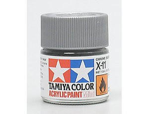  Tamiya Mini X-11 Metallic Chrome Silver 10ml Acrylic Paint 