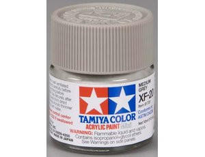  Tamiya Mini XF-20 Flat Medium Grey 10ml Acrylic Paint 