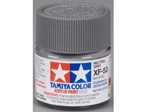 Tamiya Mini XF-53 Flat Neutral Grey 10ml Acrylic Paint   Tamiya Mini XF-53 Flat Neutral Grey 10ml Acrylic Paint