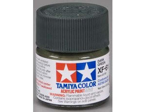 Tamiya Mini XF-61 Flat Dark Green 10ml Acrylic Paint Tamiya Mini XF-61 Flat Dark Green 10ml Acrylic Paint