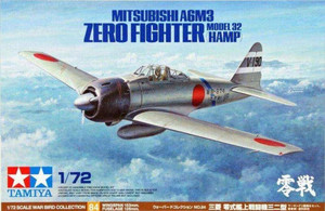  Tamiya 1/72 Mitsubishi A6M3 (Hamp) Zero Fighter 