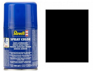  Revell 302 Satin Black 100ml  Acrylic Spray Paint 