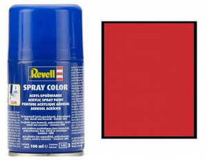 Revell 330 Satin Fiery Red 100ml  Acrylic Spray Paint   Revell 330 Satin Fiery Red 100ml  Acrylic Spray Paint