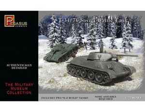  Pegasus Hobbies 1/72 Russian T-34/76 Soviet Battle Tanks 