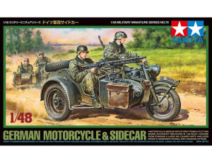 Tamiya 1/48 German Motorcycle & Sidecar Tamiya 1/48 German Motorcycle & Sidecar