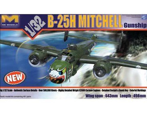  Hong Kong Models 1/32 B-25H Mitchell Model Kit 