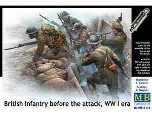  Master Box 1/35 British Infantry Before The Attack WWI Era 