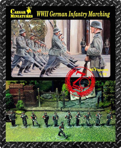 Caesar Miniatures 1/72 German Infantry Marching WWII Caesar Miniatures 1/72 German Infantry Marching WWII