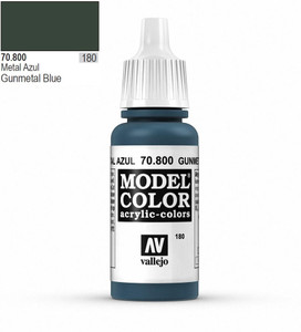  Vallejo Model Color 800 17ml Gunmetal Blue Metallic Acrylic 